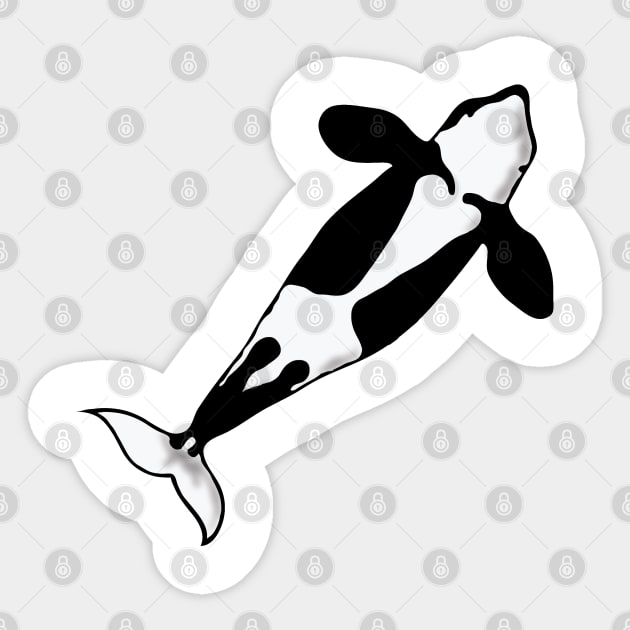 Jumping killer whale orca belly Sticker by Made the Cut